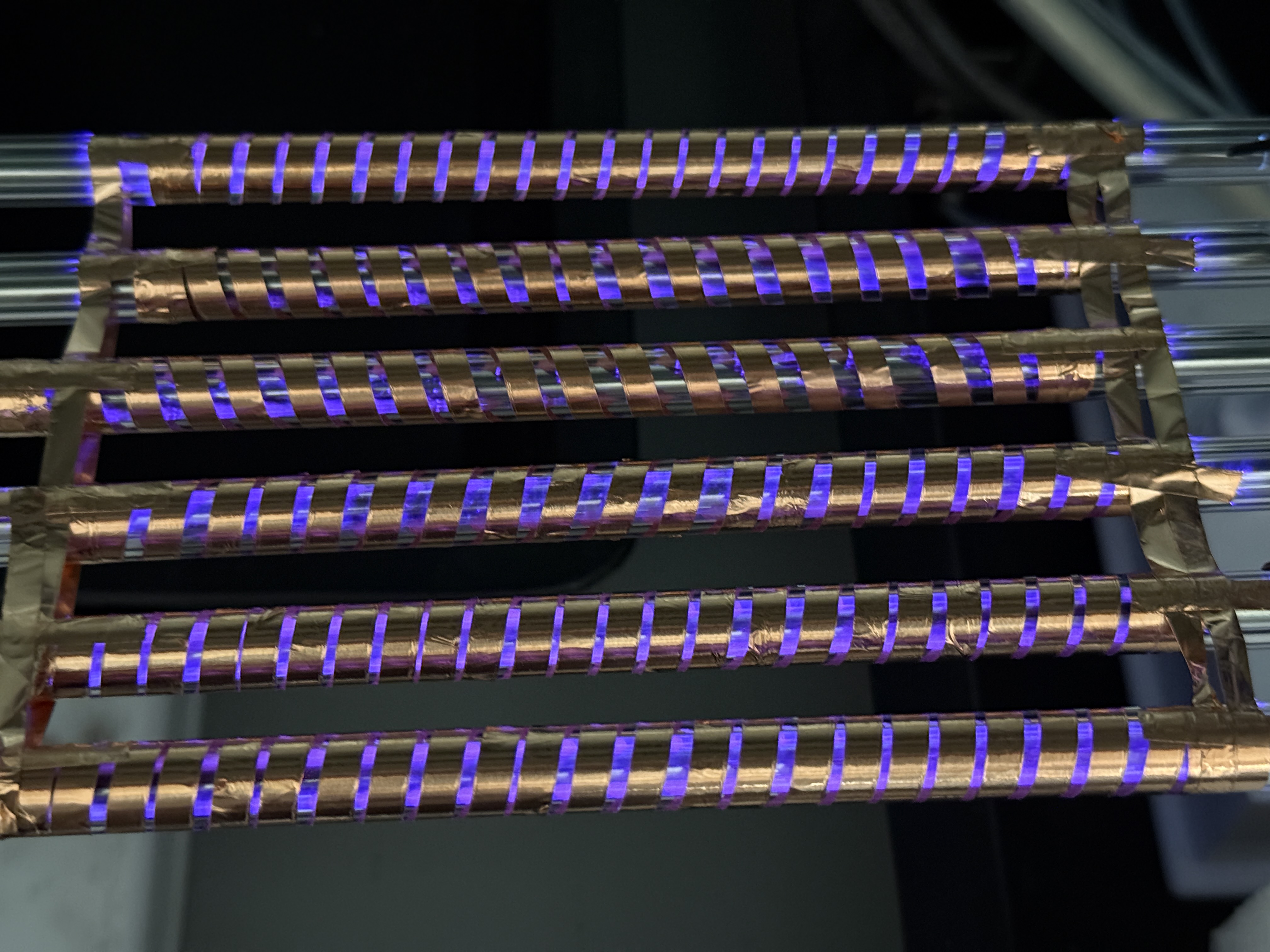 An array of parallel plasma reactors made by NetZero